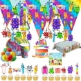 thumbnail image 2 of The Numberblocks-Juego de decoración para fiesta de cumpleaños, cartel, taza, plato, mantel, servilleta, bandera, adorno para pastel, suministros de globos para niños, 2 of 4