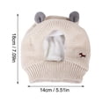 thumbnail image 3 of Autumn Winter Rabbit Ears Plus Velvet Dog Hat, Knitted Warm Windproof Head Cover for Large Dogs (Golden Retriever/Samoyed), Suitable for Cold Weather & Christmas, 3 of 6
