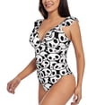 thumbnail image 3 of Yiaed Cute Panda Print Women's Ruffled One Piece Swimsuit V Neck Swimwear Slimming Monokini for Woman-X-Large, 3 of 8