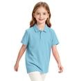 thumbnail image 4 of Abcomgle Boys Polo Shirts Size 10-12 Short Sleeve Pique Polo Shirts Button Down Solid Color Uniform Shirts for Boys Breathable Collared Spring Shirts for Boys, 4 of 8