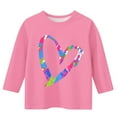 thumbnail image 3 of Annhoo Comfortable Lightweight Tops for Kids 3/4 Sleeve Crewneck Casual Print Unisex Blouse Valentine's Day Clothes, 3 of 4