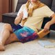thumbnail image 5 of Balery Starry Multicolored Wolf Pantalones cortos de pijama de punto de algodón para hombre con cinturilla y bolsillos-Medium, 5 of 6