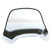 SNO Stuff 450-240-03 Windshield - Low - 9.5in. - Smoke/Graphics (Tinted)