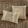 thumbnail image 4 of Gracie Mills Claire 6 Piece Jacquard Comforter Set Full/Queen Brown Gold GRACE-15872, 4 of 5