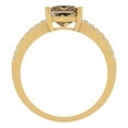 thumbnail image 4 of Clara Pucci 14K Yellow Gold 1.62ct Champagne Solitaire with Accents Ring, 4 of 8