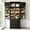 Ash Black + MDF + 4 Doors & 3 Drawers, variant on AUU Farmhouse 78.2" Tall Kitchen Pantry Cabinet – Versatile Storage Cupboard with 8 Door Shelves, 3 Adjustable Shelves & 3 Large Drawers for Kitchen, Dining Room, or Bathroom
