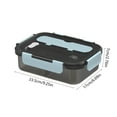 thumbnail image 3 of HengDidi 1500ml Triple Compartment Bento Lunch Box Insulated Leak Proof Microwave Safe Includes Knife Fork for Office Campus Meal Container Portable Food Storage, 3 of 6