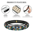 thumbnail image 6 of Disketp Colorful Flowers Elastic Microfiber Steering Wheel Cover for Truck,SUV,Cars,Universal 15 inch,Anti-Slip, 6 of 8