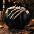 thumbnail image 3 of THOPBPRK Black Halloween Pumpkin Decoration for Home, Gothic Table Centerpiece Decor, Fall Figurine for Party and Seasonal Indoor Display, 3 of 6