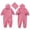Pink, variant on Kids Toddler Rain Suit for Boys Girls One Piece Hoodie Zipper Cute Waterproof Coverall Rain Jacket (D, XL)