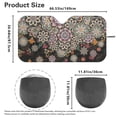 thumbnail image 4 of Yuyamidu Dahlia Car Windshield Sun Shade Large Front Window Sunshade Foldable Car Shade Large Auto Accessories for SUV Van Big Sedan Keep Vehicle Cool, 4 of 7