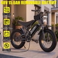 thumbnail image 4 of ZorixBike Electric Bike for Adults,750W Brushless Motor 28MPH, 20" Fat Tire Ebike, 48V 15.6Ah Battery Mountain E-Bike, UP to 70 Miles Range(PAS), 4 of 9
