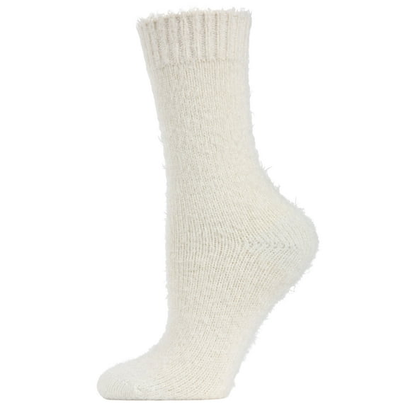 MeMoi Women's Solid Plush Fuzzy Warm Crew Sock - Mens - Male