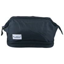 Makeup Bag Cosmetic Travel Bag Waterproof Toiletry Bag for Women Nylon Dark Blue 27.5x19x15cm