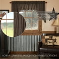 thumbnail image 5 of Primitive Swag Set Kettle Grove Plaid Black Tan Scalloped Kitchen Window Curtains TCC Brands, 5 of 5