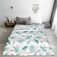 thumbnail image 5 of Fuzoiu Leaf Print Green Print Ultra-Soft Micro Fleece Blanket,All Seasons Flannel Throw, Lightweight Blanket for Bed, Sofa, Couch, Movie Night, Camping, and Travel-40"x30", 5 of 7