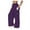 Purple, variant on Women's Work Pants Women's Casual Elastic Tie Waist Loose Long Pants With Pocket Full Length Pants Khaki S