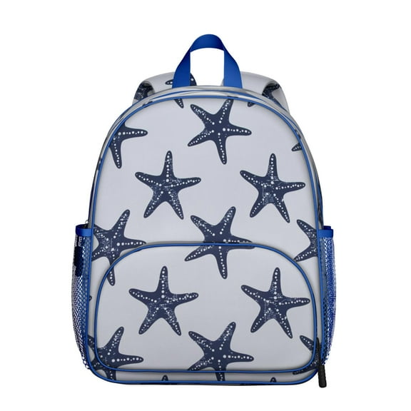 Mermaid & Anchor Print Durable School Backpack - Waterproof & Comfortable for All-Day Use