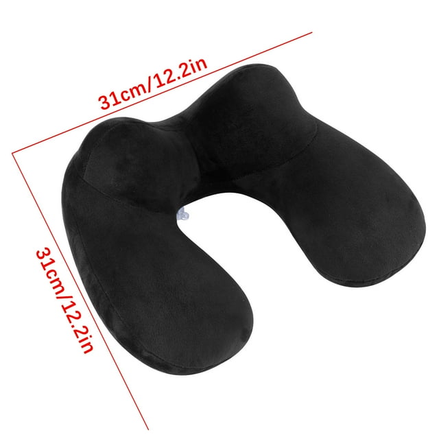 Pompotops U-shaped Hump Inflatable Airplane Travel Blowing Neck Soft And Warm Texture, Elastic And Comfortable Clearance