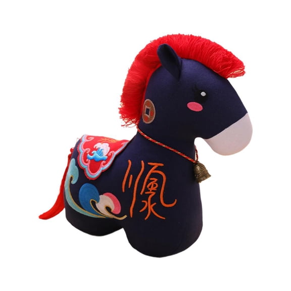 2026 Year of The Horse Mascot Plush Decoration Chinese Red Horse Fortune Ornament, Cute Hors e Mascot Home Decor Gifts Indoor Outdoor Hanging Ornament for Holiday for Famies Or Friends