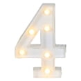 thumbnail image 1 of Bearachild Ceremonia de boda Aniversario Número en forma de luz Lámpara de números portátil con pilas Decoración de la fiesta del hotel de la oficina Kits de decoración para fiestas Número 4 Bearachild HA074859-05, 1 of 6