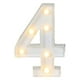 thumbnail image 1 of Inteprter Ceremonia de boda Aniversario Número en forma de luz Lámpara de números portátil con pilas Decoración de la fiesta del hotel de la oficina Kits de decoración para fiestas Número 4 Inteprter HA074859-05, 1 of 6