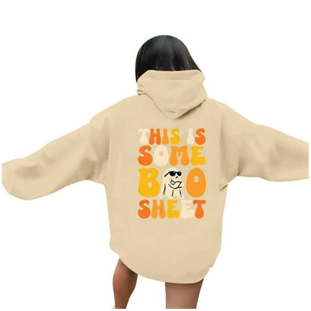 

WUDATI Autumn Women s Hooded Casual Fashion Halloween Printed Hoodie Long Sleeve Baggy Loose Fit Lightweight Sweatshirt Fall Winter Daily Wear Street Perfect Gift for Wife Mom Daughter