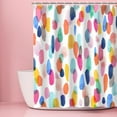 thumbnail image 3 of Watercolor Polka Dot Circles Shower Curtain, Kids Shower Curtain Set with 12 Hooks, Waterproof Washable Decor Bathroom Shower Curtain, 72 x 72 inches, 3 of 6