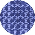 thumbnail image 1 of Ahgly Company Indoor Round Oriental Blue Industrial Area Rugs, 7' Round, 1 of 4