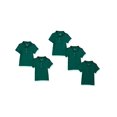 thumbnail image 2 of Girls' Uniform Short-Sleeve Interlock Polo Shirt, Pack of 5, Dark Green, Small, 2 of 2