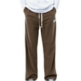 thumbnail image 1 of Pantalones largos para hombre, de color liso, con cordón, informales, de moda, largos, para hombre, 1 of 5