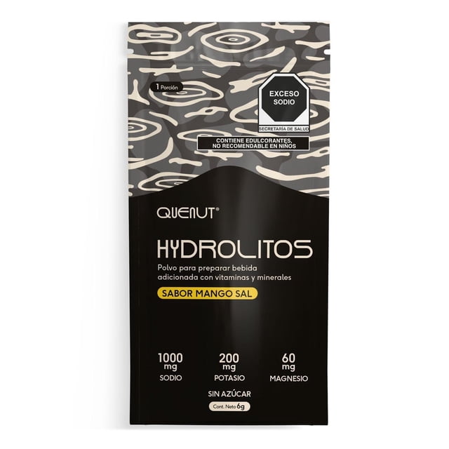 Hydrolitos Polvo para preparar Bebida Hidratante sabor Mango Sal 30 sobres 6 g Quenut