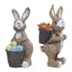 thumbnail image 4 of Figura de conejo de Pascua de 2 piezas, decoración de primavera, adorno de mesa, escultura de conejo de resina para oficina, balcón, terraza, casa y j, 4 of 8