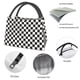 thumbnail image 4 of Fotbe Black and White Checkerboard Bolsa Térmica Portátil con Estampado, Bolsa de Entrega de Alimentos Aislada, Bolsa Reutilizable de Gran Capacidad para Comidas y Supermercado, 4 of 6