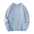 thumbnail image 1 of Spring and Autumn Cotton Hip-Hop Round Neck Solid Color Sweater Off-shoulder Long Sleeve Nude Shirt, 1 of 4