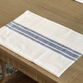 thumbnail image 3 of Piper Classics Market Place Blue Grain Sack Stripe Placemats, Set of 4, 100% Cotton, 3 of 9