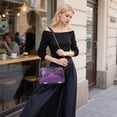 thumbnail image 5 of FORMRS Women Crossbody Purse with Chain Strap Vegan Leather Shoulder Handbag, Black Neon Road, 5 of 7