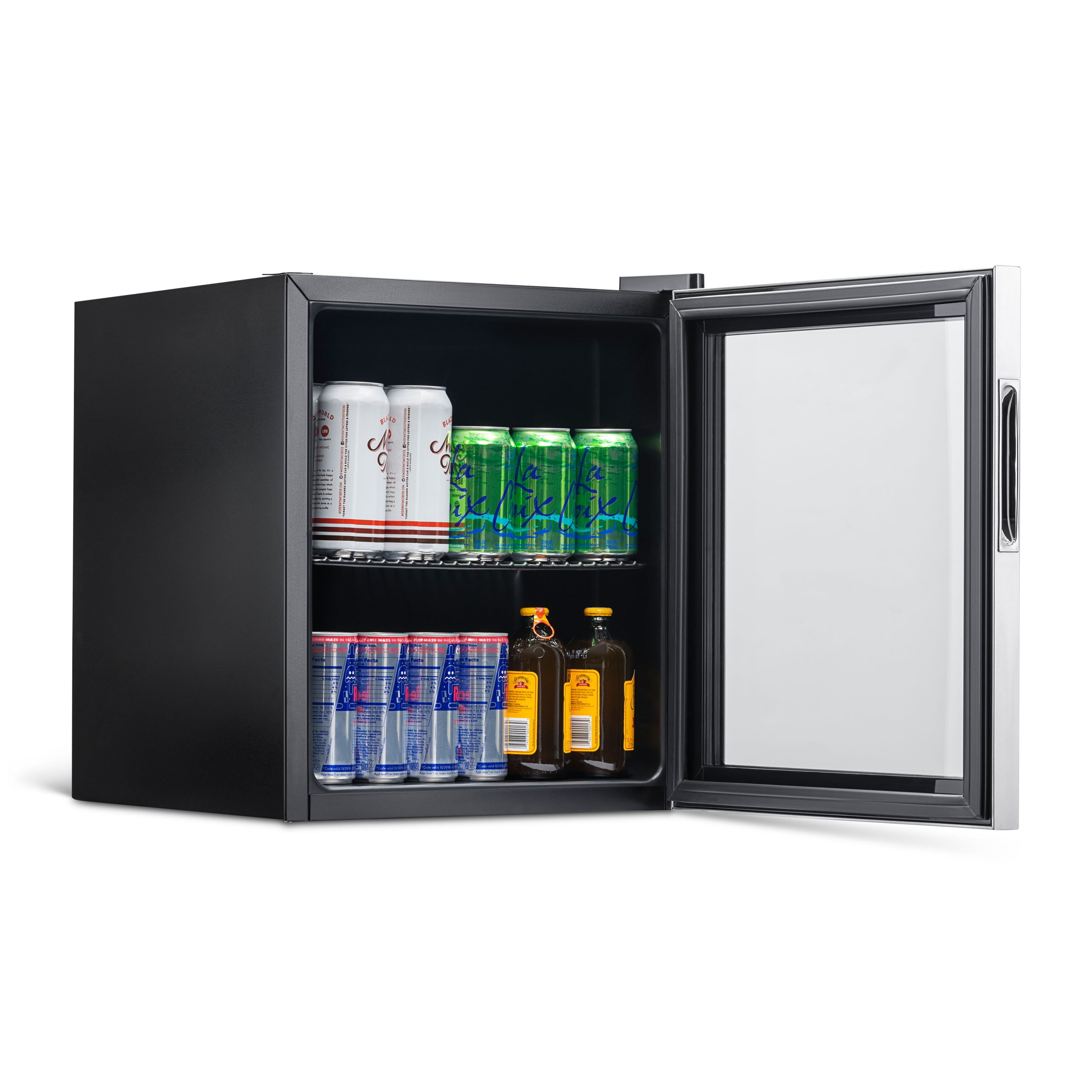 Newair Prismatic™ Series Beverage Refrigerator with RGB HexaColor™ LED  Lights, Mini Fridge for Gaming, Game Room, Party Festive Holiday Fridge  with