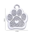 thumbnail image 4 of LiMimmuu Dog Tag Engraved Pet Tag Paw Shape Pet Pendant Dog Shiny Eye-catching Smooth Surface Hanging Hole Design Alloy Paw Shape Pet Dog Pendant Daily Use Dog Name, 4 of 7