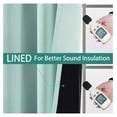 thumbnail image 4 of 100% Blackout Lined Pair Curtains, Window Treatment Thermal Insulated Soundproof Drapes for Bedroom(52Wx84L, Aqua, 2 Panels), 4 of 9