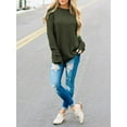 thumbnail image 3 of MOSHU Oversized Sweaters for Women Knitted Pullover Sweater Chunky Womens Tops, 3 of 9