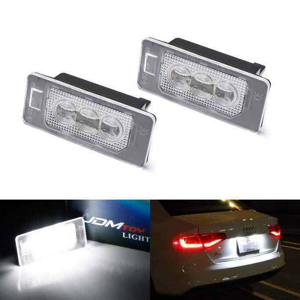 Ijdmtoy 2 Oem Replace Can Bus Error Free 3 Led License Plate Light Assy For Audi A3 A4 A5 A6 A7 Q3 Q5 Q7 Tt Porsche Cayenne Panamera Etc Walmart Com Walmart Com