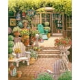 thumbnail image 2 of Kruskamp, Janet 26x32 Gold Ornate Wood Framed with Double Matting Museum Art Print Titled - Miss Trawicks Garden Shop, 2 of 4