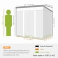 thumbnail image 3 of Garden Shed, Charcoal Grey, Galvanised Steel, Sliding Lockable Doors, Ventilation & Clear Windows, 3 of 7