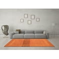 thumbnail image 3 of Ahgly Company Indoor Square Abstract Orange Modern Area Rugs, 5' Square, 3 of 4