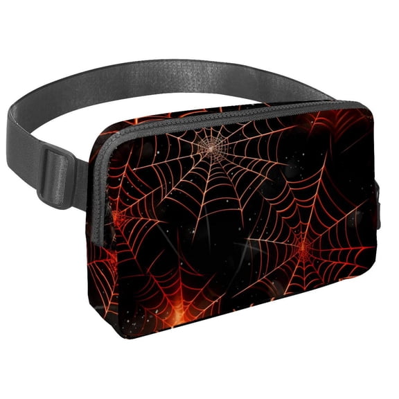 Spider Web Lightweight Adjustable Fanny Pack with Extension Strap - Unisex Waist Bag