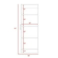 thumbnail image 3 of TUHOME Furniture Belleria 47" High Wood Pantry Cabinet in White, 3 of 5