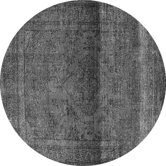 Ahgly Company Indoor Round Persian Gray Bohemian Area Rugs, 7' Round