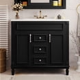 thumbnail image 3 of 36'' Bathroom Vanity with Top Sink, Modern Bathroom Storage Cabinet with 2 Soft Closing Doors and 2 Drawers, Single Sink Bathroom Vanity, 3 of 9