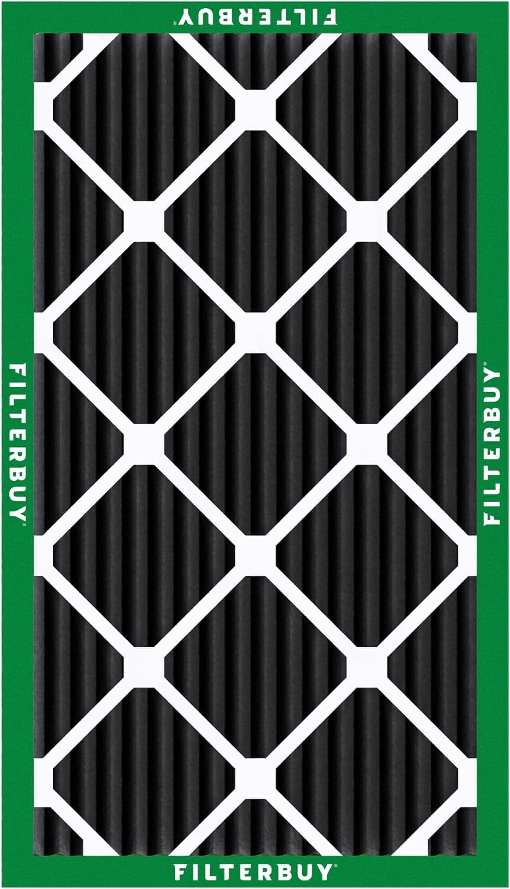 Filterbuy 12x24x1 Air Filter MERV 10 Odor Defense, Pleated HVAC AC Furnace Filter Replacement, 6-Pack